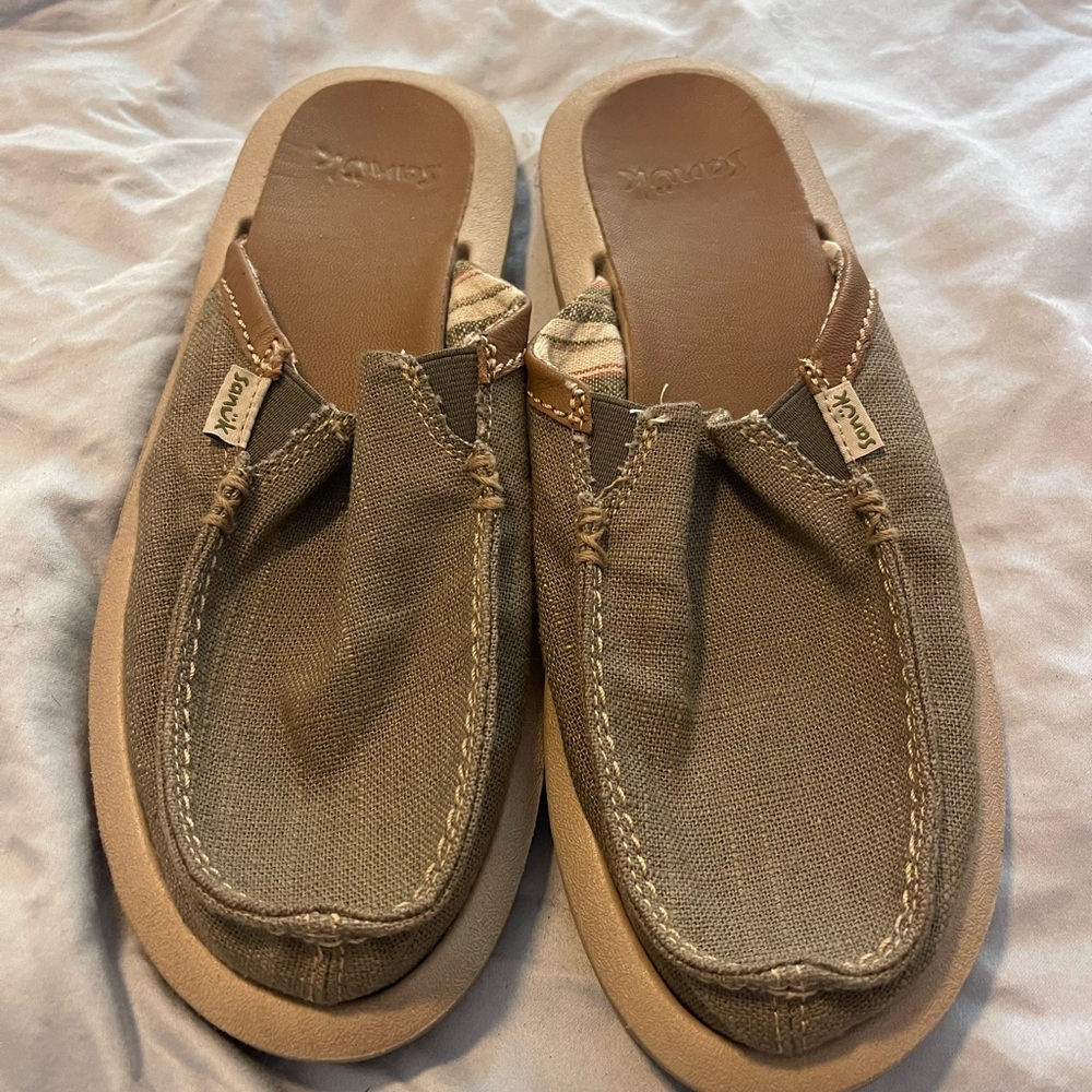 Hey Dude Olive Green Slip-On Shoes